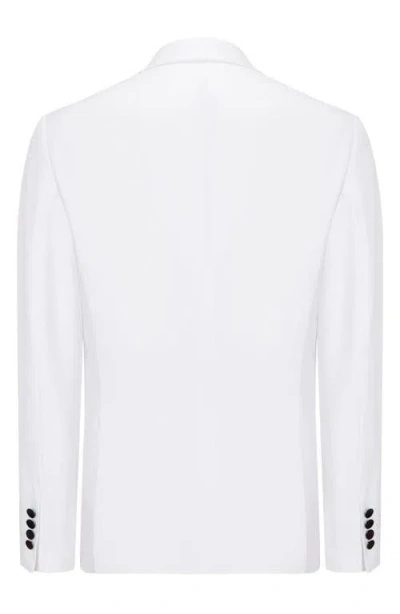 Ron Tomson Shawl Collar Formal Jacket In White