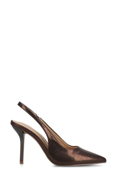 Journee Collection Women's Elenney Pointed Toe Slingback Pumps In Brown