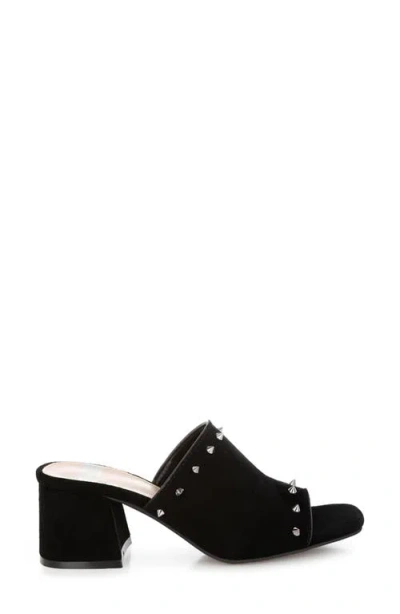 Rag & Co Agape Stud Mule In Black