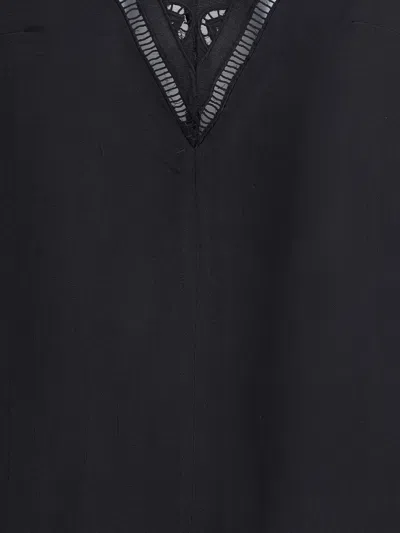Isabel Marant Fradela Guipure Lace-trimmed Poplin Tank In Black