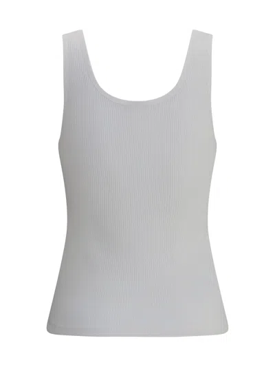 Chloé Ribbed Jersey Top In Gray