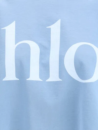Chloé Oversize Signature Logo Crop Graphic T-shirt