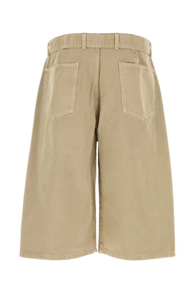 Lemaire Bermuda In Denim Beige  Uomo