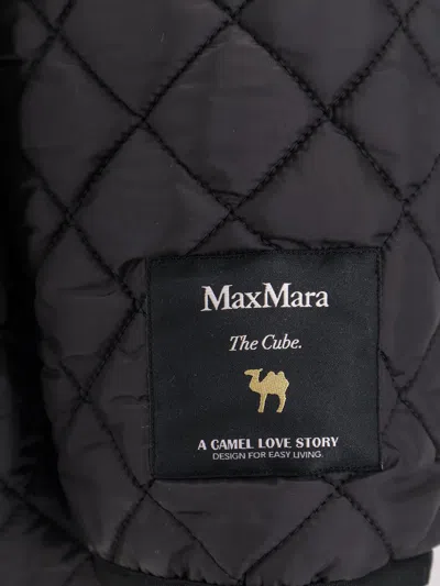 Max Mara The Cube Leo Quilted Short Hooded Jacket Coats Black