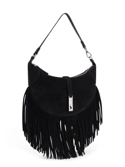 Polo Ralph Lauren Suede Shoulder Bag With Fringes