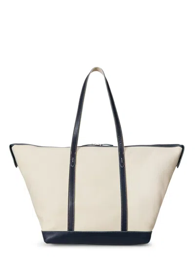 Polo Ralph Lauren Canvas Travel Bag With Leather Profiles