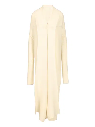 Rick Owens Long Cardigan In Alpaca Soft
