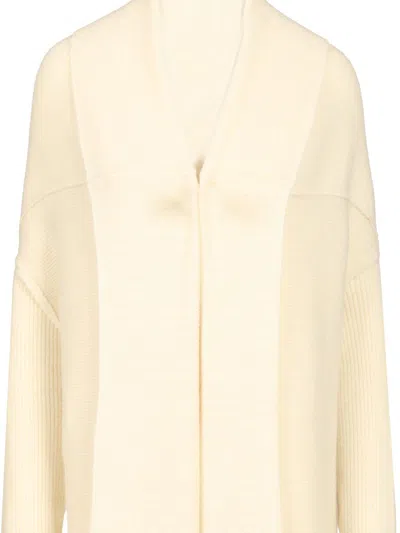 Rick Owens Long Cardigan In Alpaca Soft