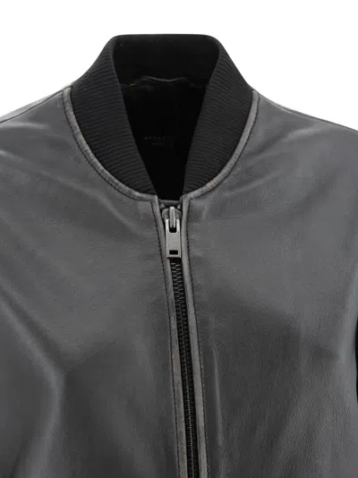 Weekend Max Mara Long Nappa Leather Bomber Jacket