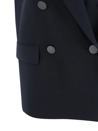 Max Mara Studio Waistcoat Woman Blue In Blue