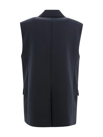 Max Mara Studio Waistcoat Woman Blue In Blue