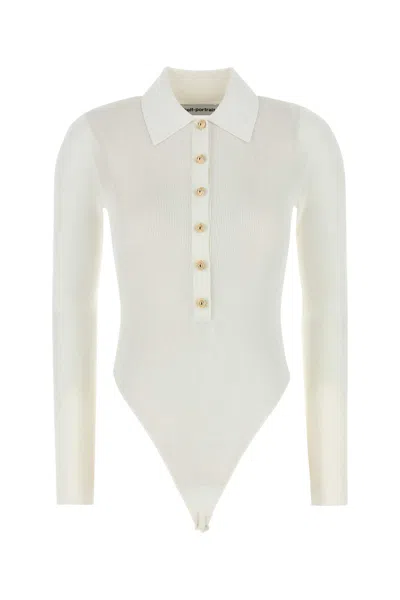 Self-portrait White Viscose Bodysuit