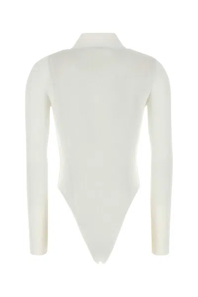 Self-portrait White Viscose Bodysuit