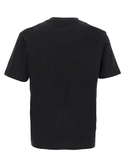 Hugo Boss Relaxed-fit T-shirt In Stretch Cotton With Logo Print In Black
