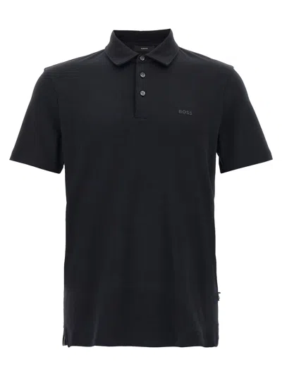 Hugo Boss Blue Palosh 30 Polo Shirt In Black