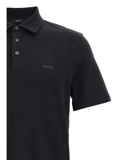 Hugo Boss Blue Palosh 30 Polo Shirt In Black