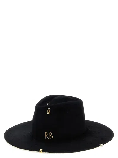 Ruslan Baginskiy Chain Strap Fedora Hats Black In Black