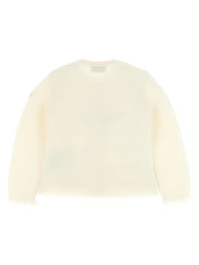 Moncler Two-material Cardigan In White