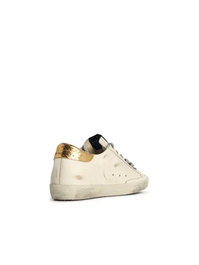 Golden Goose Super-star Sneakers With Suede Star And Silver Dx Heel Tab And Gold Sx Heel Tab Shoes In White