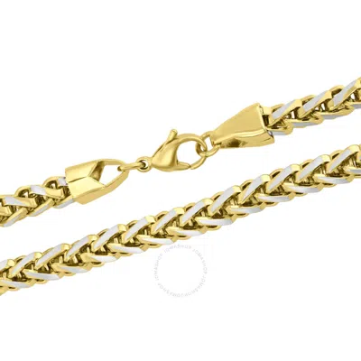 Robert Alton Stainless Steel With Yellow Finish Wheat Chain
