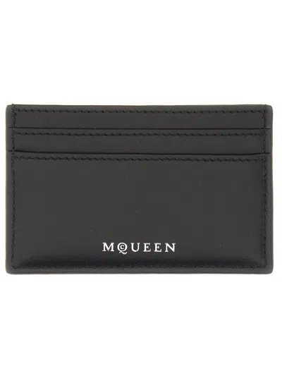 Alexander Mcqueen Card Holder Skull In Black
