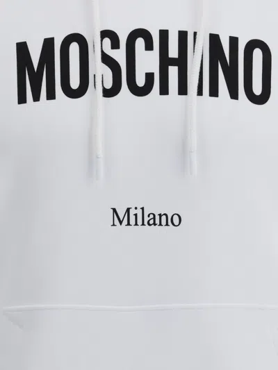 Moschino Long-sleeved Sweatshirt In White