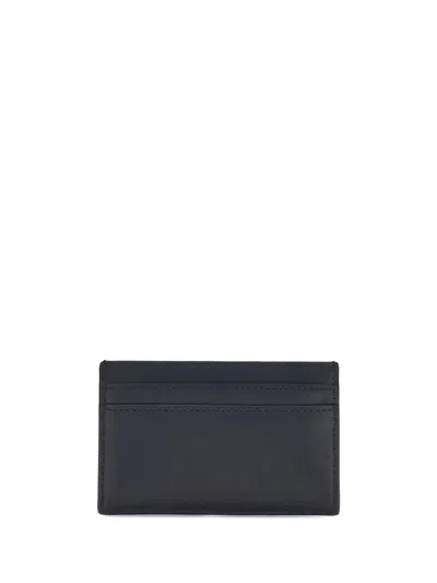 Alexander Mcqueen Leather Card Case With Multiple Compartments In Black