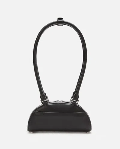 Self-portrait Black Leather Mini Shoulder Bag With Charm