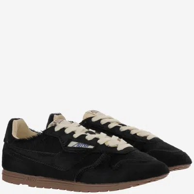 Autry Black Lace Up Sneakers In Black