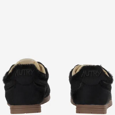 Autry Black Lace Up Sneakers In Black