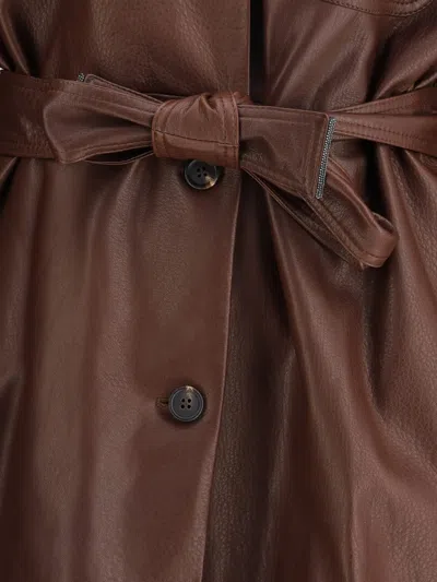 Brunello Cucinelli Long Sleeve Leather Jacket