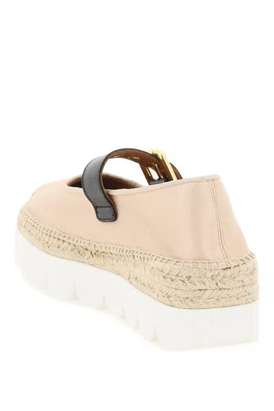 Marni Mary Jane Platform Buckled Satin Espadrilles