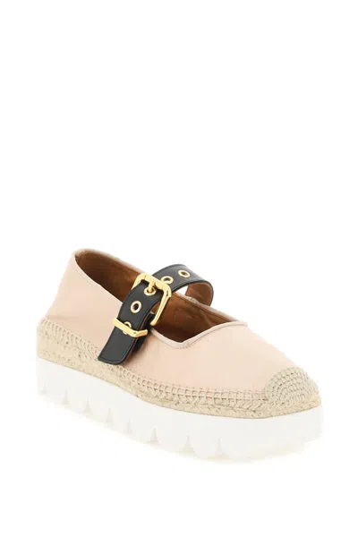 Marni Mary Jane Platform Buckled Satin Espadrilles