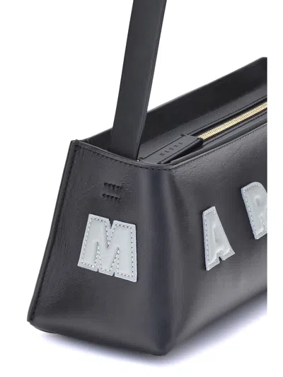 Marni Museo Baguette Shoulder Bag In Black