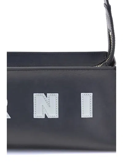 Marni Museo Baguette Shoulder Bag In Black