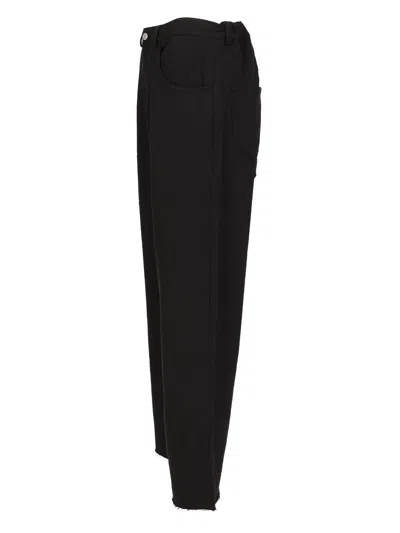 Mm6 Maison Margiela Black Jersey Five-pocket Trousers