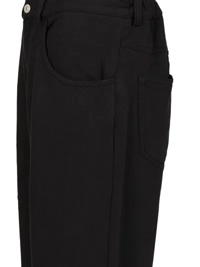 Mm6 Maison Margiela Black Jersey Five-pocket Trousers