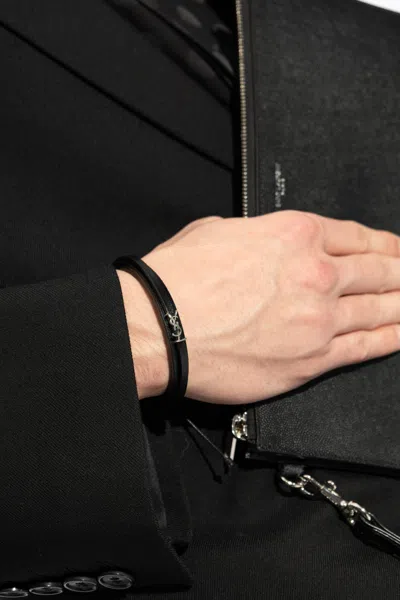Saint Laurent Bracelet Cassandre In Black