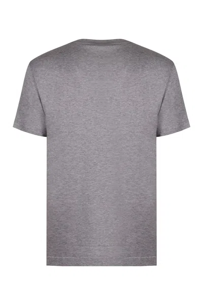 Dolce & Gabbana Cotton T-shirt With Print In Gray