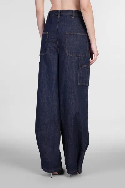 Magda Butrym Magda Burtym Loose Leg Industrial Denim Trousers In Blue