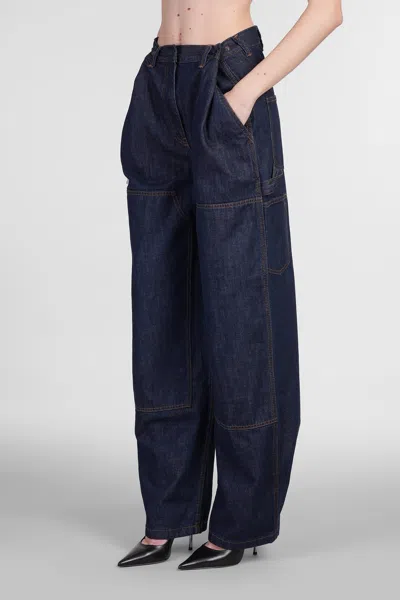 Magda Butrym Magda Burtym Loose Leg Industrial Denim Trousers In Blue