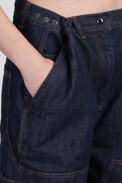 Magda Butrym Magda Burtym Loose Leg Industrial Denim Trousers In Blue