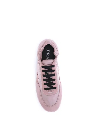 Prada Logoed Sneakers In Pink