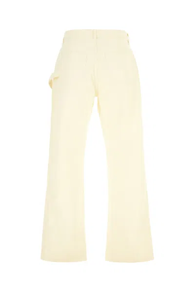 Jw Anderson Twisted Workwear Jeans In Yellow