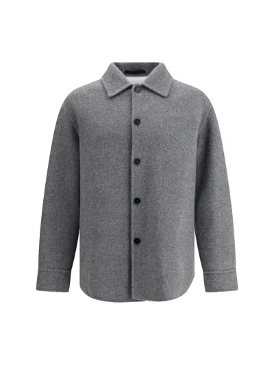 Jil Sander Men Shirt Jacket In Gray