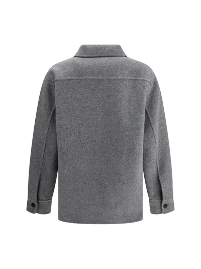 Jil Sander Men Shirt Jacket In Gray