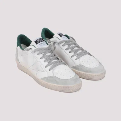 Golden Goose White Cow Leather Vamp Sneakers With Unique Used And Dirty Effect