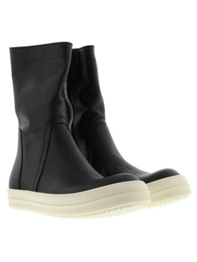 Shop Rick Owens Sock Sneak Boots In Black/wb