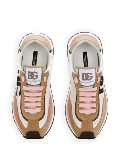 Dolce & Gabbana White Calf Leather Sneakers. Brown Calf Leather Sneakers