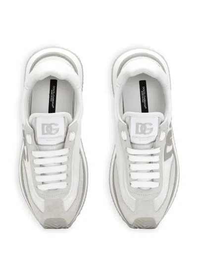 Dolce & Gabbana Dg Cushion Mixed-material Sneakers In Gray